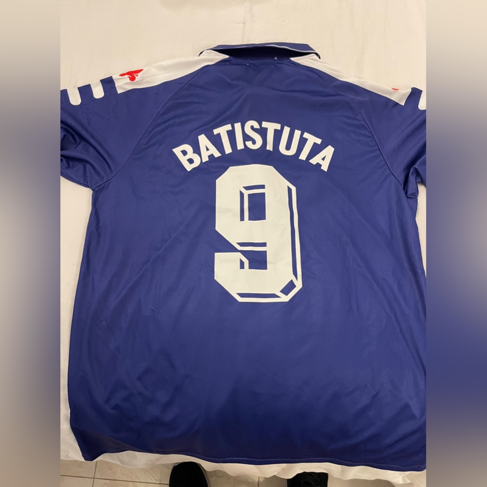 Batistuta 9 jersey ACF Fiorentina 1998/99 Home Retro Football Jersey XXL